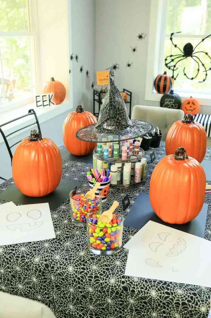 Set Up a Pumpkin Decorating Table