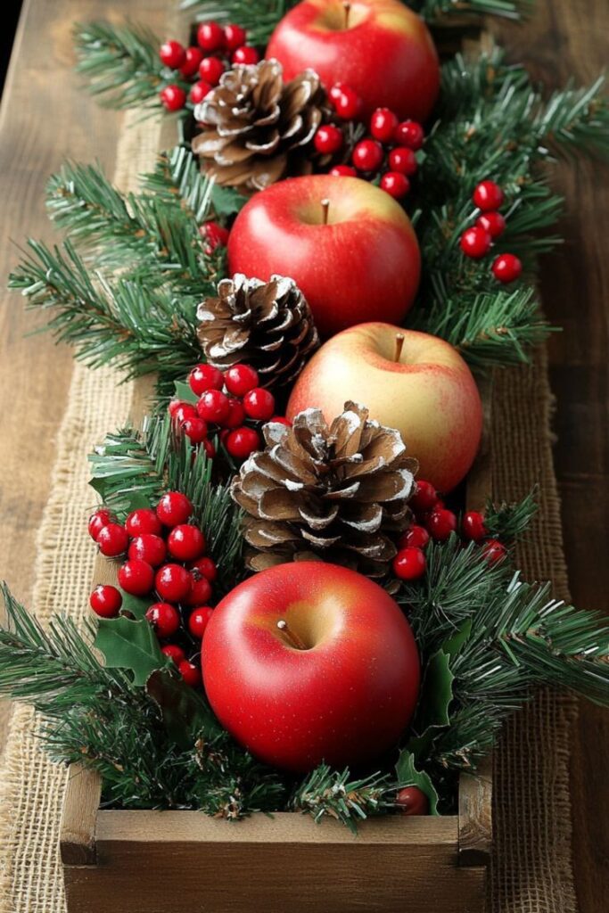 Style a Christmas Fruit and Greenery Centerpiece