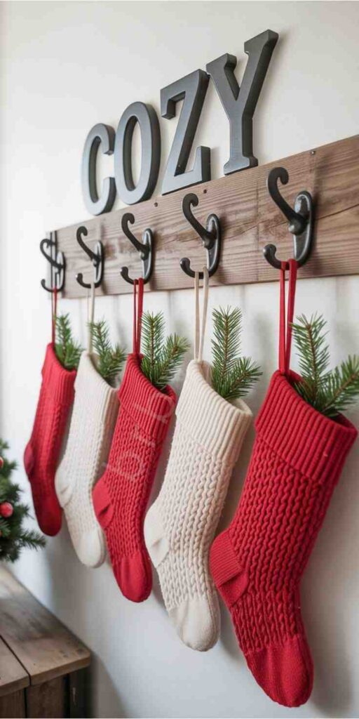 Add Christmas-Themed Wall Hooks