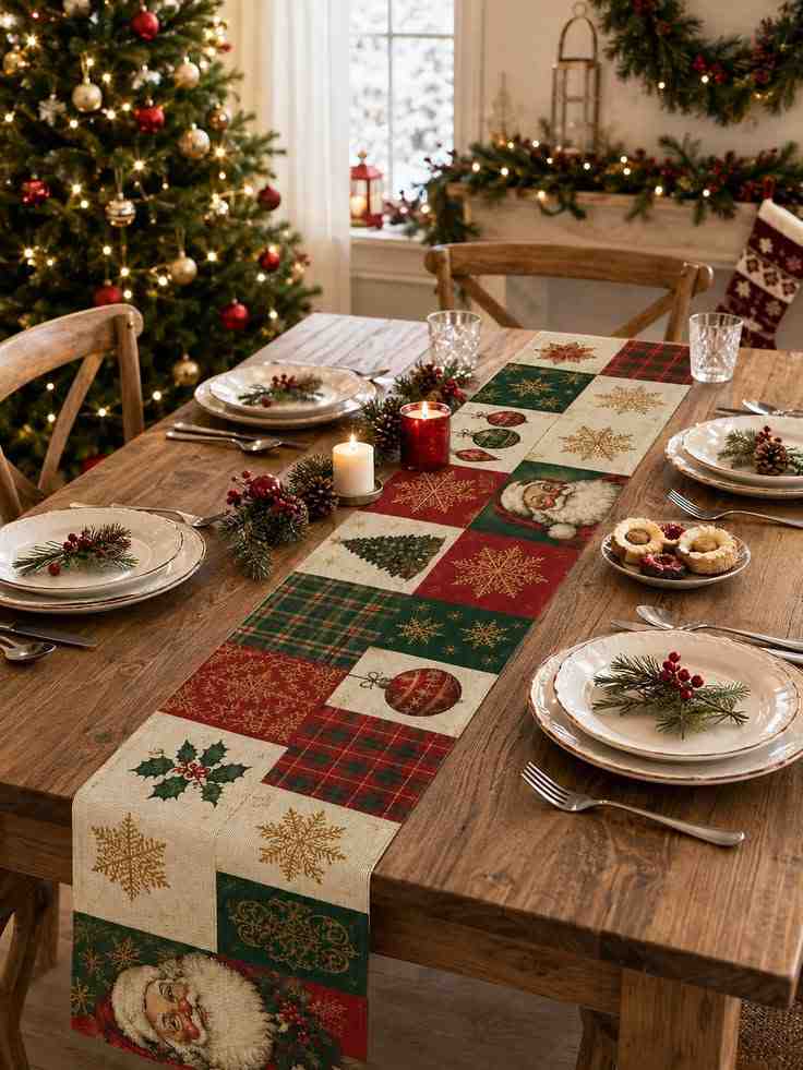Add a Plaid Christmas Runner