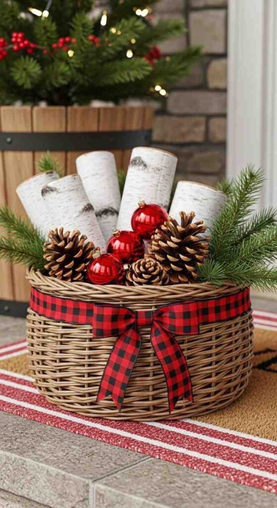 Add a Rustic Christmas Basket
