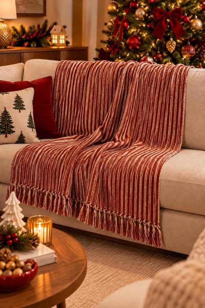 Add a Soft Christmas Throw