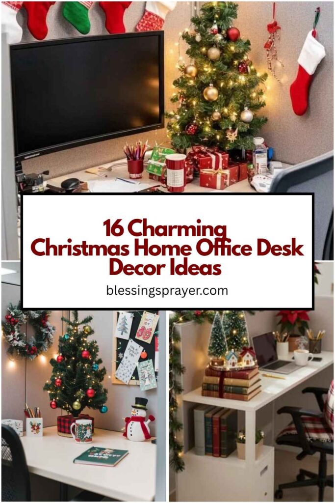 Christmas Home Office Desk Decor Ideas