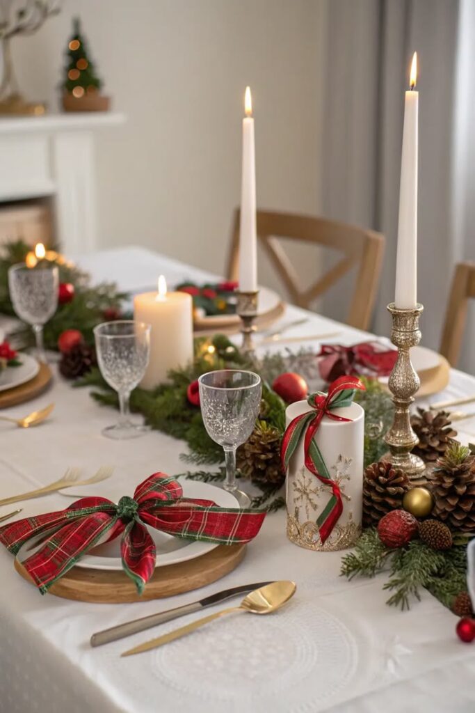 Decorate Your Dining Table with Simple Christmas Accents