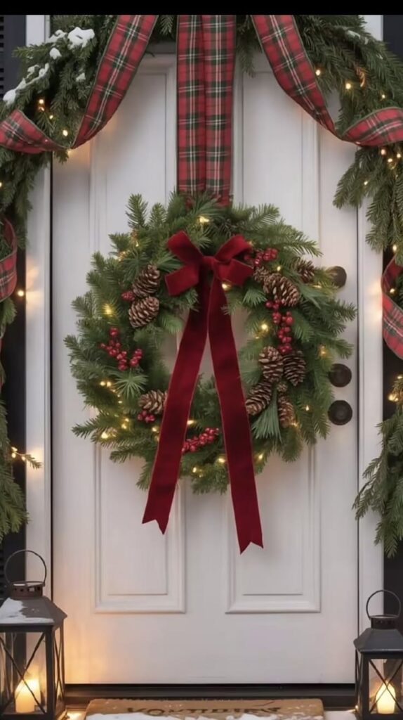 Decorate Your Front Door with a Christmas Wreath