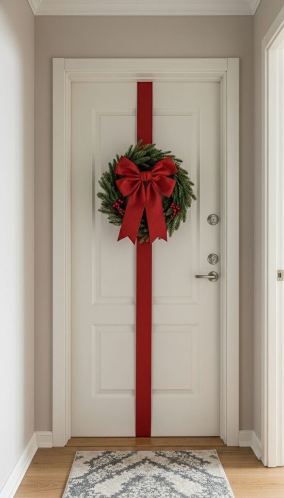 Hang a Christmas Wreath on Your Apartment Door