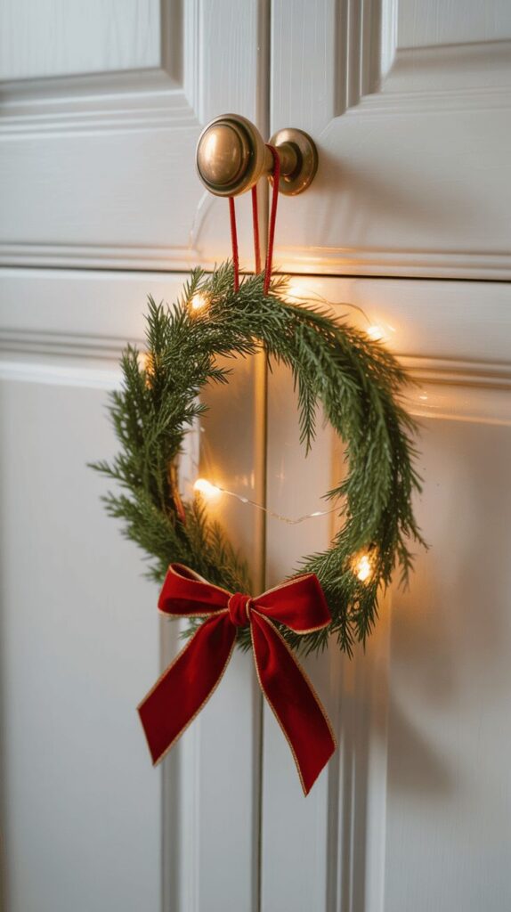Hang a Small Christmas Wreath