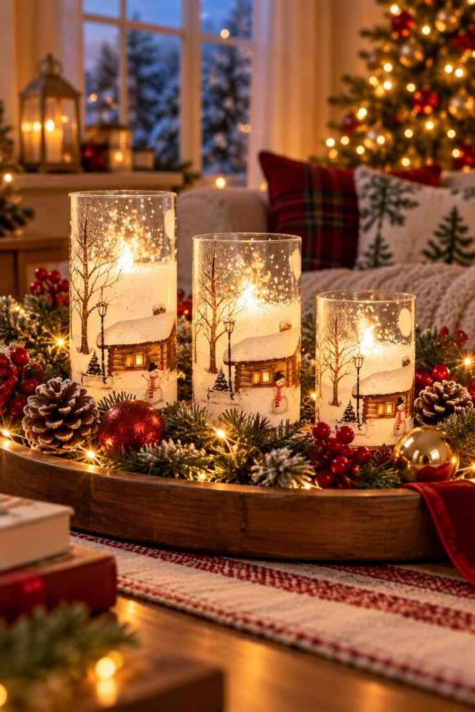 Place a Christmas Candle Display