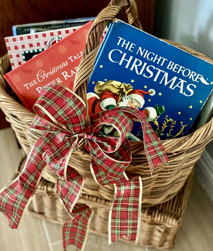 Style a Christmas Book Basket
